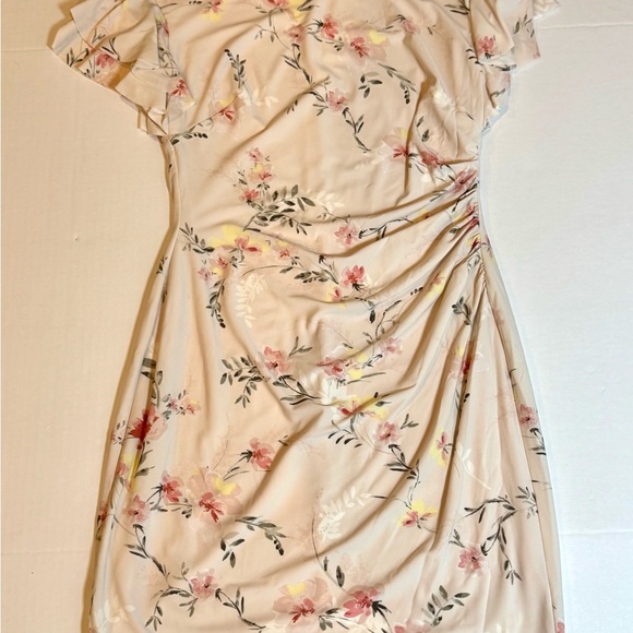 Lauren Ralph Lauren Blush Floral Ruched Sheath Dress Size 6 NWT - Picture 6 of 14